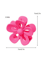 Rose Red Sweet Hollowed Flower Shape Claw Clip Headwear JT's Designer Fashion