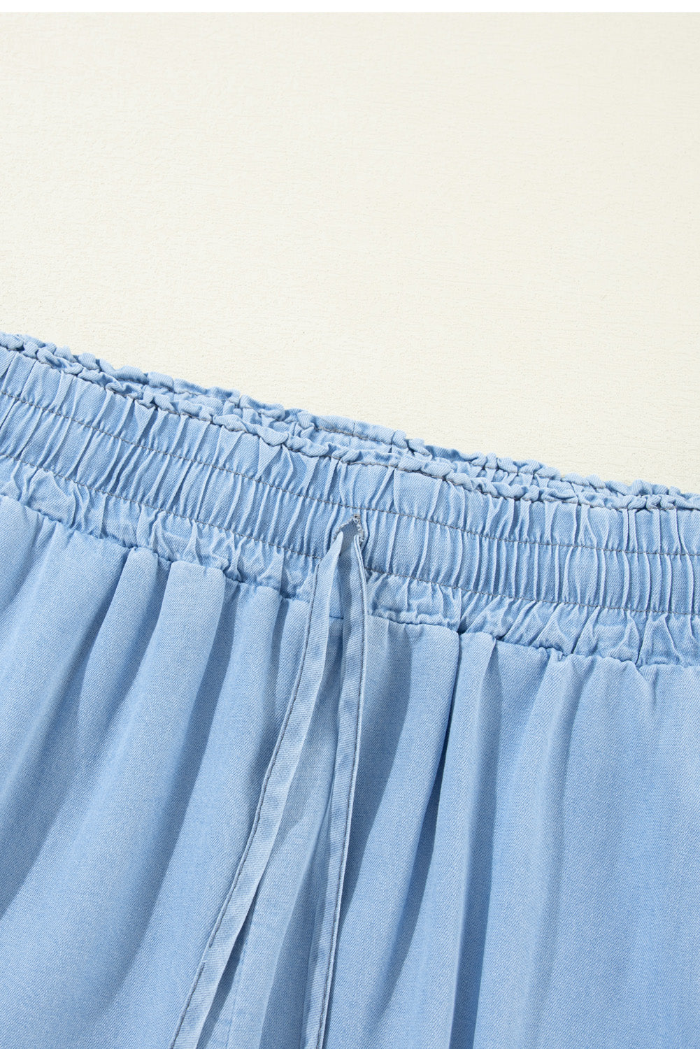 Myosotis Drawstring High Waist Wide Leg Denim Pants Pants & Culotte JT's Designer Fashion