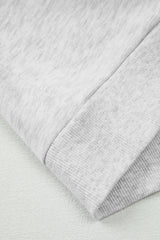 Light Grey Girly Bow Embroidered Detail Puff Sleeve Pullover 2pcs Short Set Short Sets JT's Designer Fashion