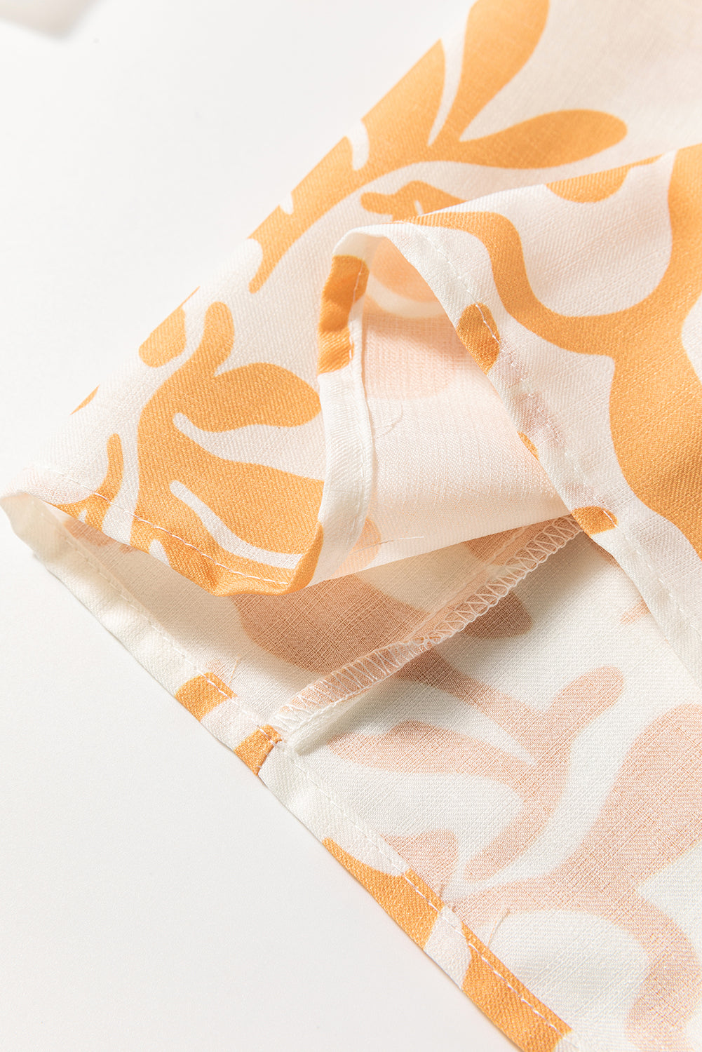 Apricot Floral Print Puff Short Sleeve Resort Plus Size Maxi Dress Plus Size Maxi Dresses JT's Designer Fashion