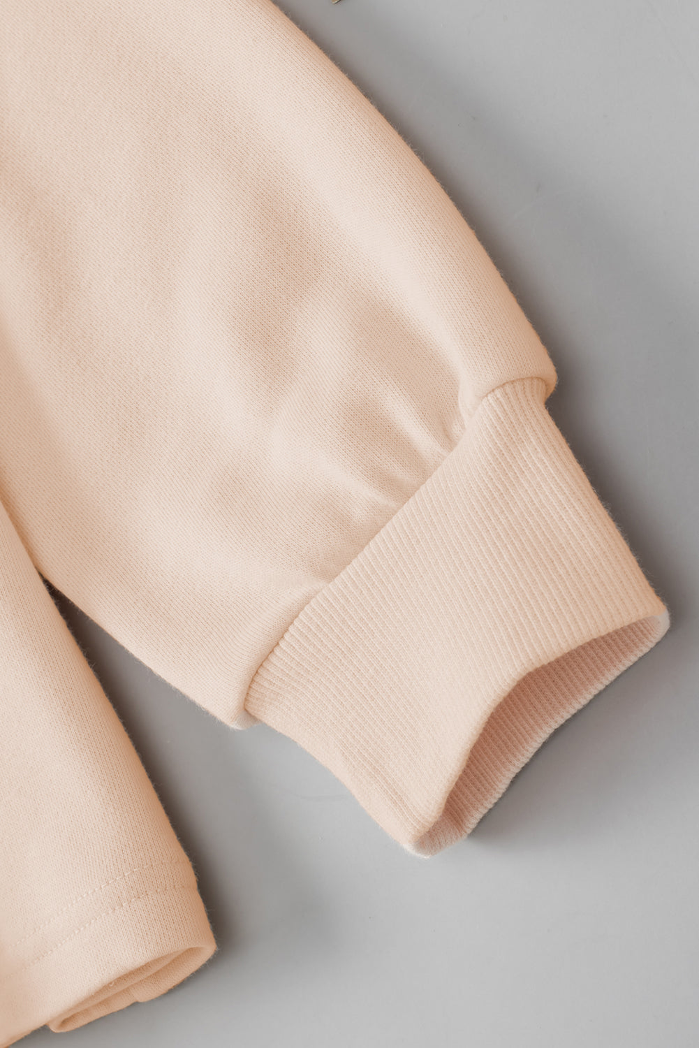 Beige Frill Exposed Seam Cowl Neck Oversized Sweatshirt Sweatshirts & Hoodies JT's Designer Fashion
