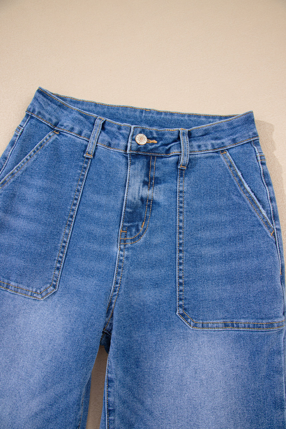 Sky Blue Cropped High Rise Wide Leg Jeans Jeans JT's Designer Fashion