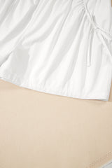 White Bow Decor Pockets Plus Size Shorts Plus Size Bottoms JT's Designer Fashion