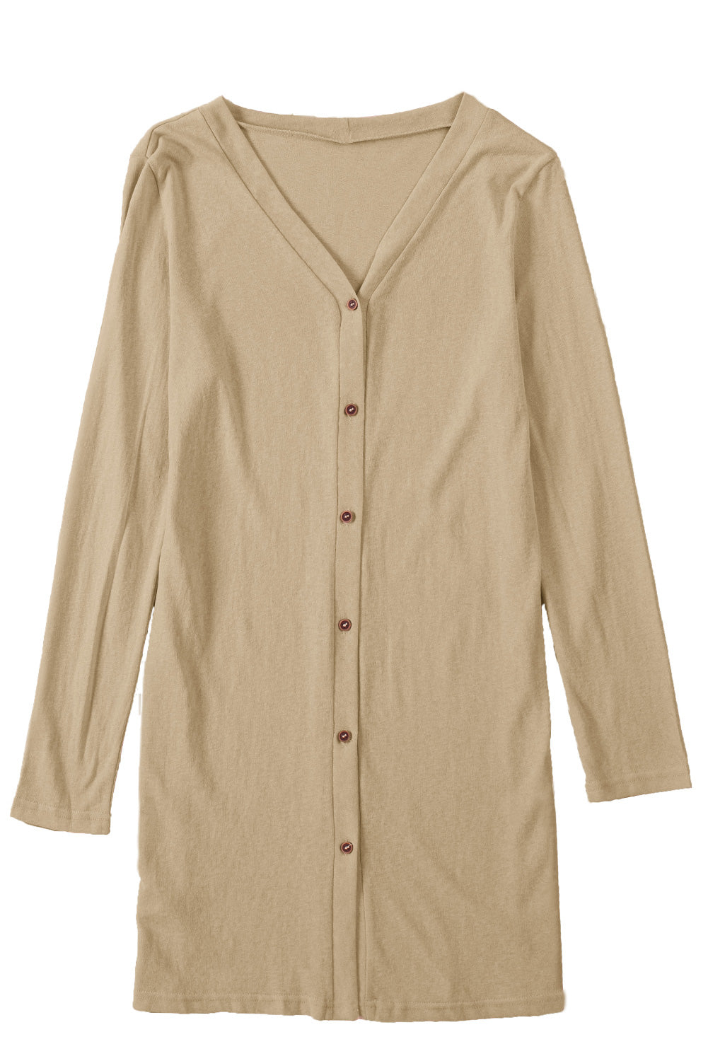 Solid Color Open-Front Buttons Cardigan Sweaters & Cardigans JT's Designer Fashion
