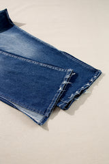Dirty blue Plus Size High Waist Side Slits Flare Jeans Plus Size Bottoms JT's Designer Fashion