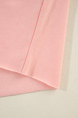 Peach Blossom Colorblock Patchwork Long Sleeve Shorts Outfit Short Sets JT's Designer Fashion