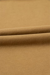 Brown Solid Kangaroo Pocket Half Zipper Oversized Hoodie Sweatshirts & Hoodies JT's Designer Fashion