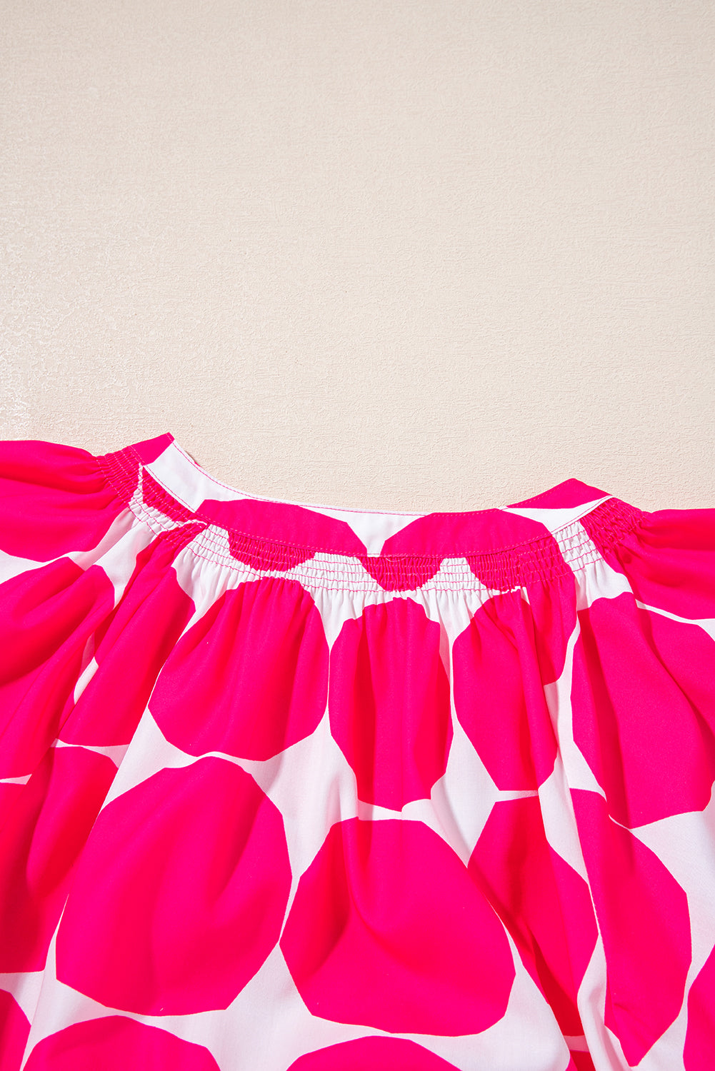 Rose Polka Dot Flutter Sleeve Notched Neck Tiered Flowy Dress Mini Dresses JT's Designer Fashion