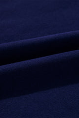 Navy Blue Solid Color Fleece Lined Zip up Hoodie Sweatshirts & Hoodies JT's Designer Fashion