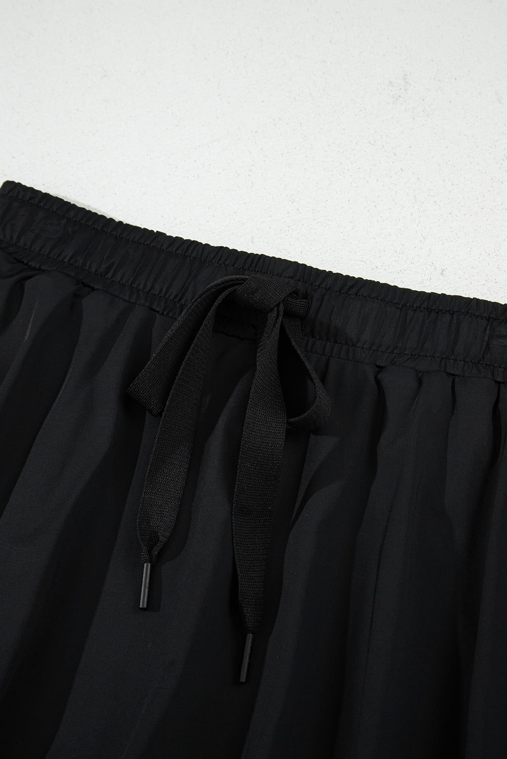 Black Drawstring High Waist Lined Tennis Skorts Skirts & Petticoat JT's Designer Fashion