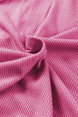 Rose Thermal Waffle Knit Full Zipper Hooded Jacket Jackets JT's Designer Fashion