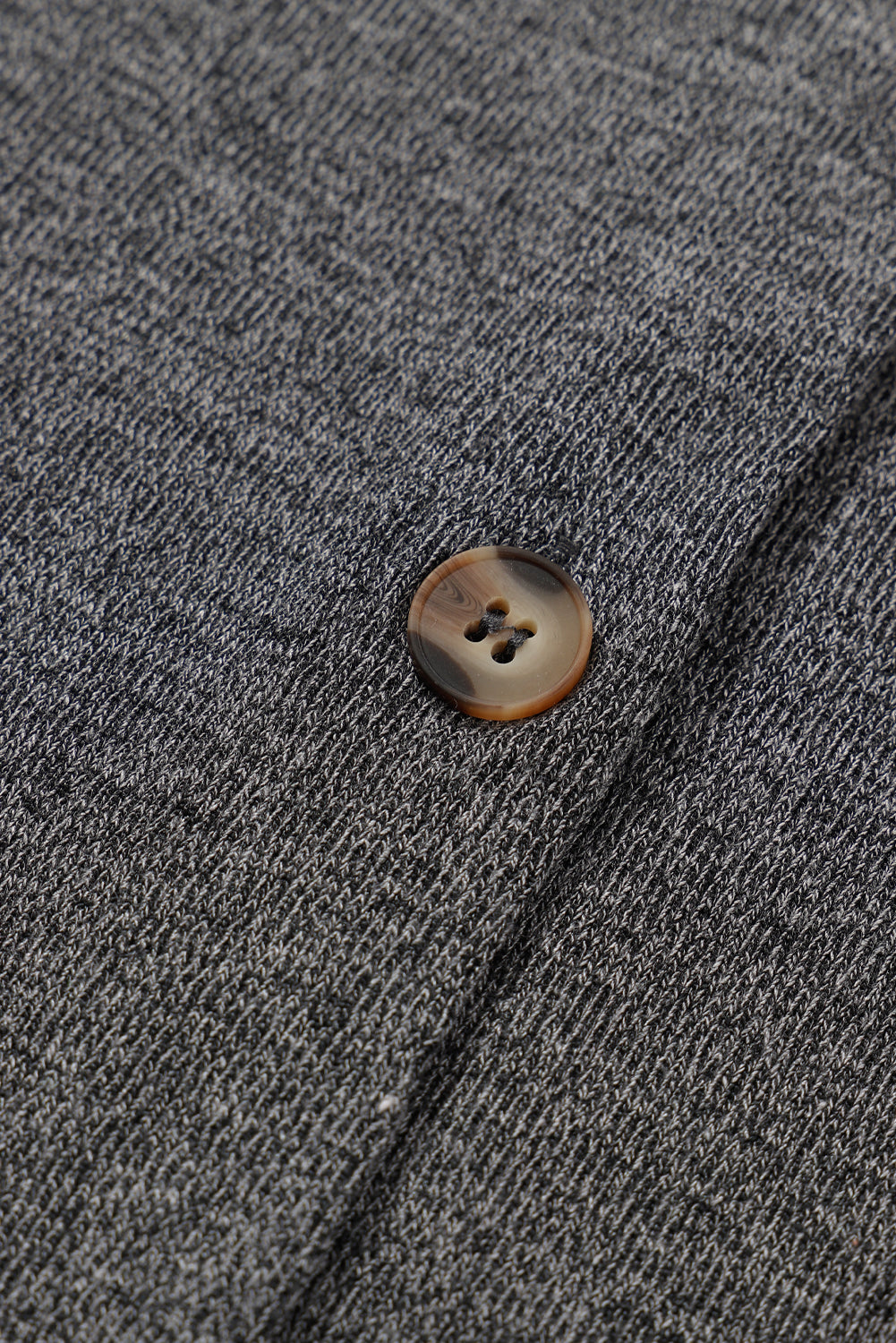 Gray Heather Knit Pocketed Button Front Cardigan Sweaters & Cardigans JT's Designer Fashion