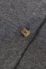 Gray Heather Knit Pocketed Button Front Cardigan Sweaters & Cardigans JT's Designer Fashion