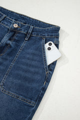 Ashleigh Blue Cropped High Rise Wide Leg Jeans Jeans JT's Designer Fashion