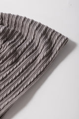 Sleet Solid Color Textured Flutter Sleeve Top Blouses & Shirts JT's Designer Fashion