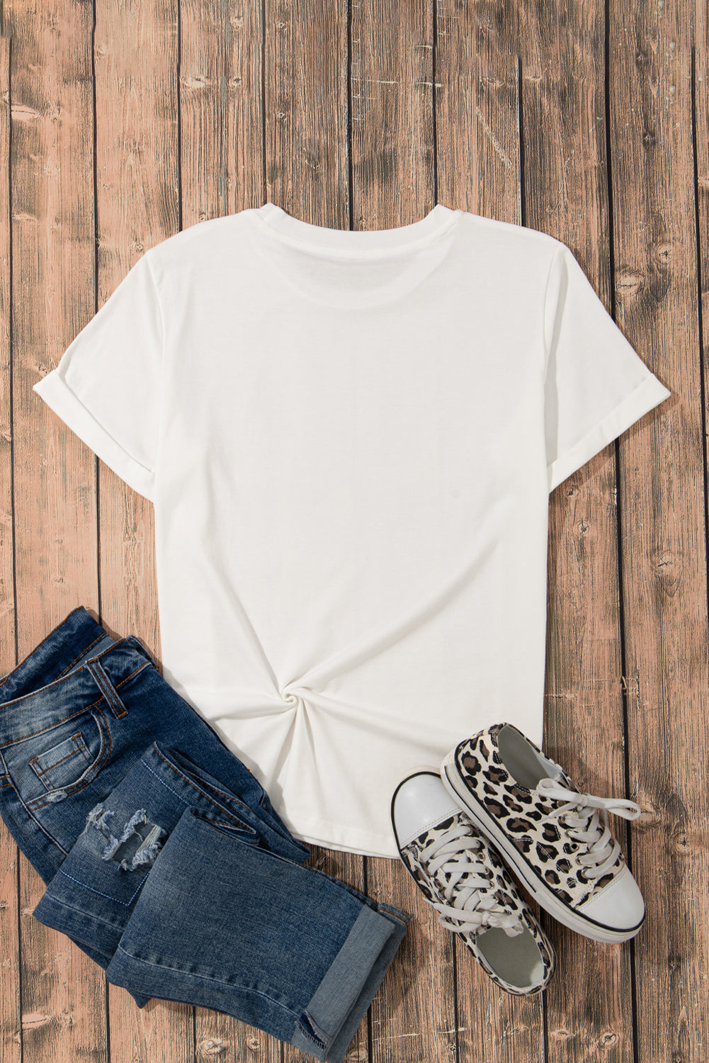 White Easter Egg Bow Bunny Ear Printed T Shirt Graphic Tees JT's Designer Fashion