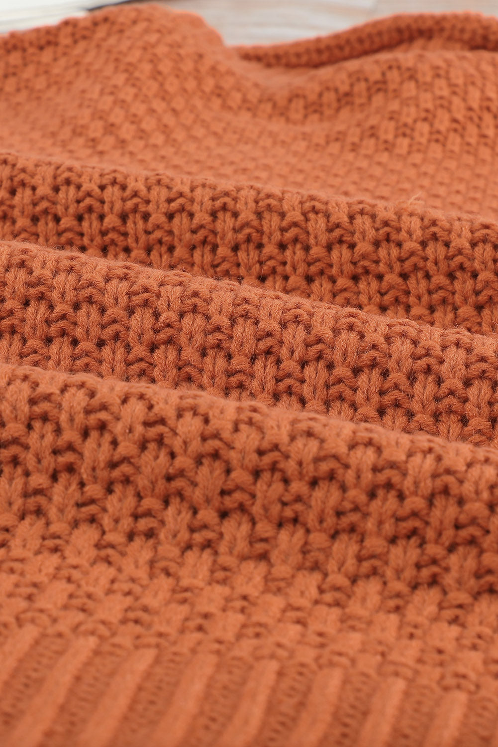 Orange Oversized Chunky Batwing Long Sleeve Turtleneck Sweater Sweaters & Cardigans JT's Designer Fashion