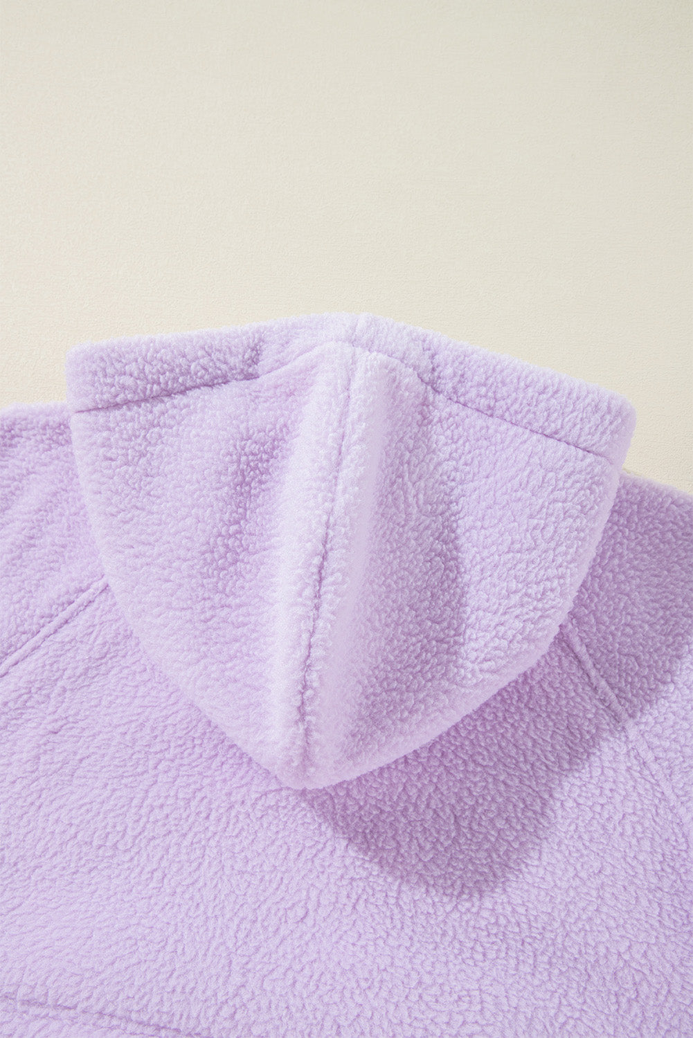 Lavendula Zipped Patch Pocket Fuzzy Drawstring Hoodie Sweatshirts & Hoodies JT's Designer Fashion