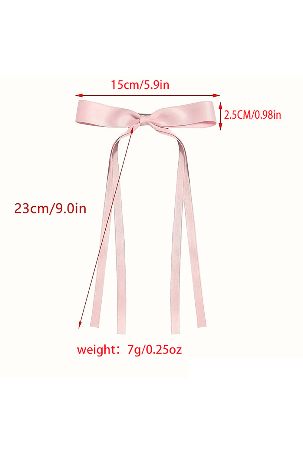 Pink Ribbon Bowknot Hair Clip Headwear JT's Designer Fashion