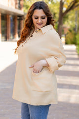 Jet Stream Plus Size Thermal Waffle Knit Henley Tunic Top Plus Size Long Sleeve Tops JT's Designer Fashion