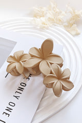 Parchment 3D Flower Plastic Resin Hair Claw Headwear JT's Designer Fashion