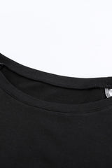 Leopard Insert Black Sweatshirt Sweatshirts & Hoodies JT's Designer Fashion