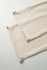 Apricot Loop Drawstring Casual Wide Leg Pants Pants & Culotte JT's Designer Fashion