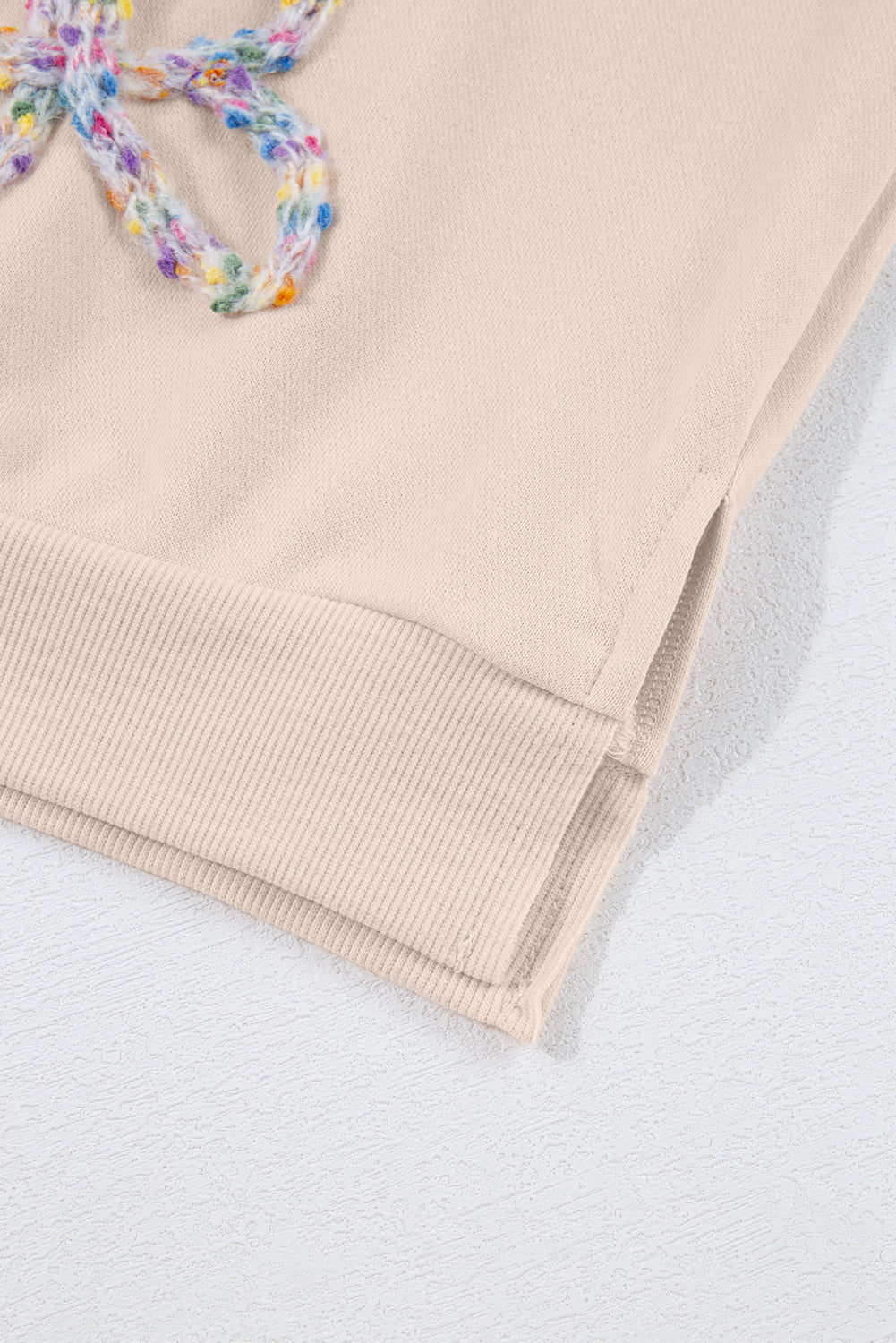 Parchment Embroidered Bow Lantern Sleeve Oversized Pullover Sweatshirt Sweatshirts & Hoodies JT's Designer Fashion