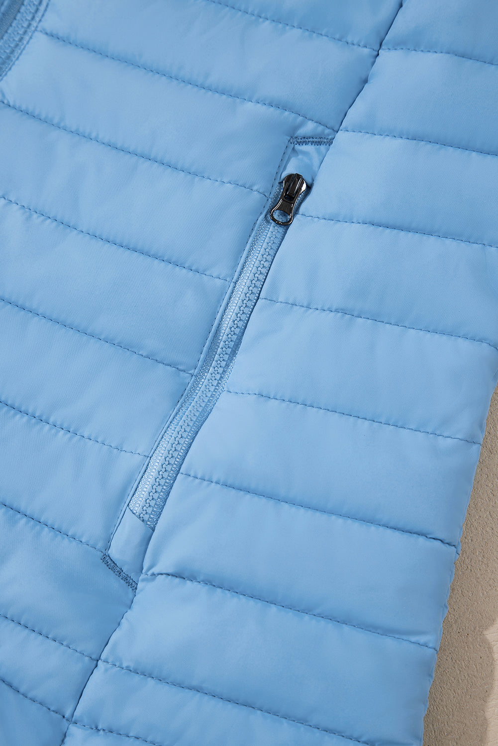Myosotis Solid Color Quilted Zip-up Puffer Jacket Jackets JT's Designer Fashion