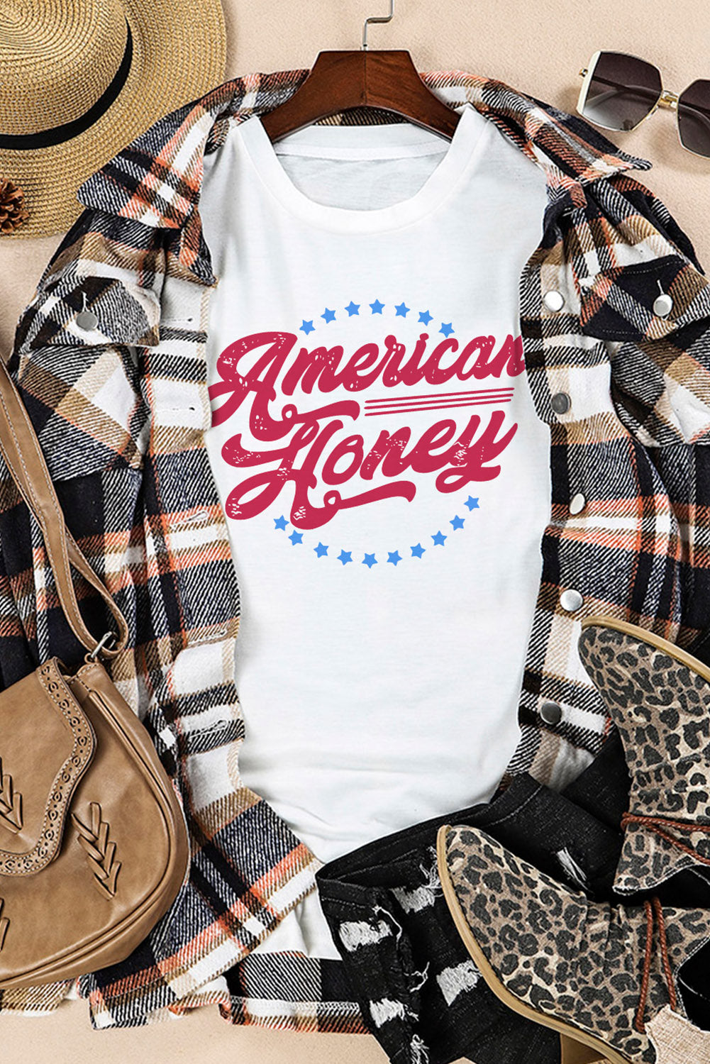 White American Honey Graphic Tee Graphic Tees JT's Designer Fashion