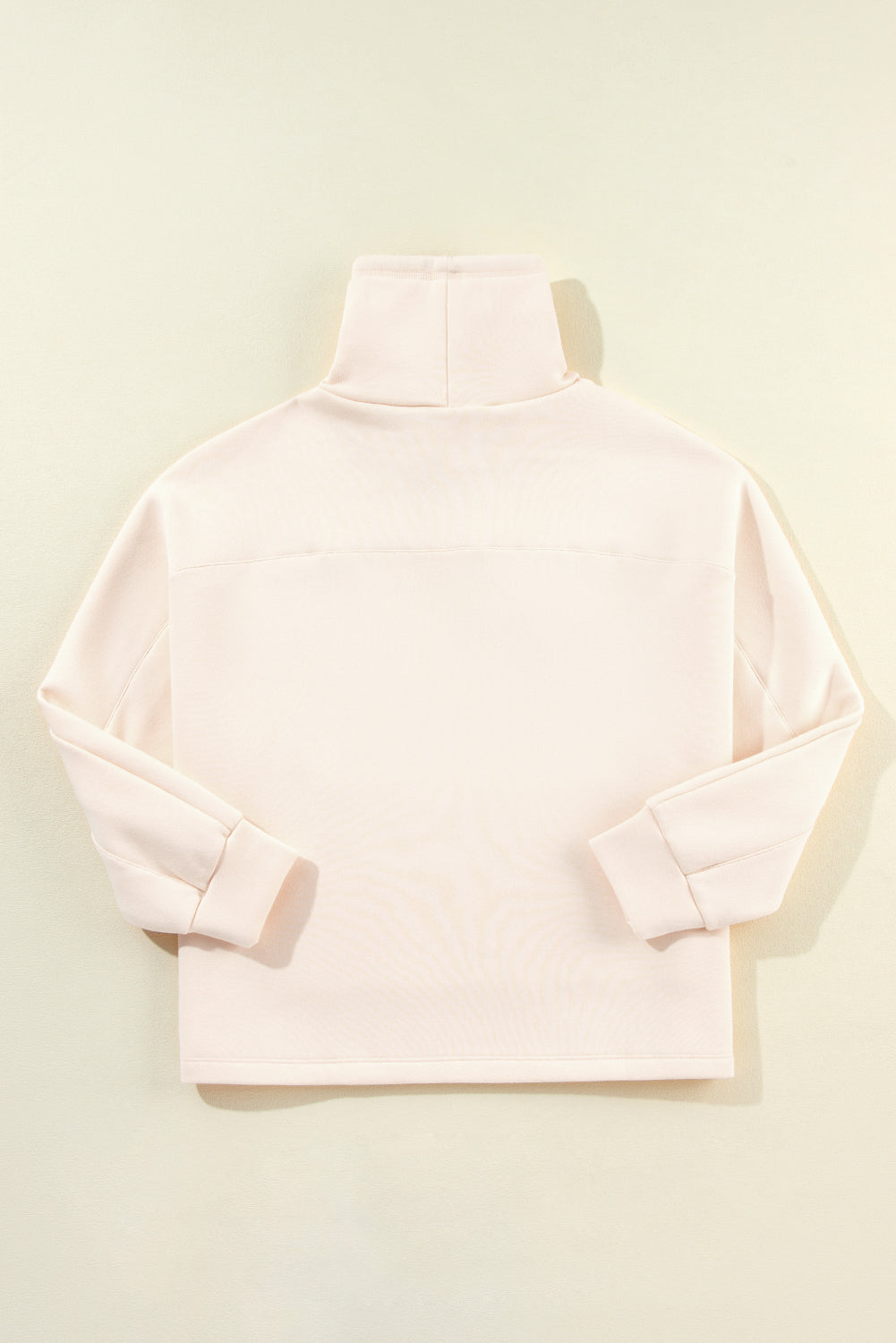 Apricot Drawstring Turtleneck Dolman Sleeve Sweatshirt Sweatshirts & Hoodies JT's Designer Fashion