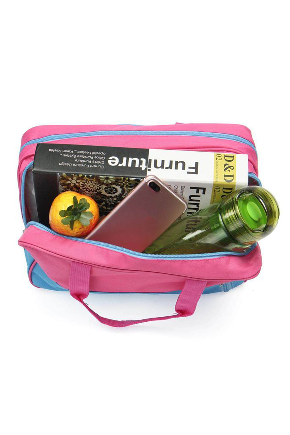 Bonbon Color Block Multi Zip Pocket Portable Yoga Bag Makeup Bags JT's Designer Fashion