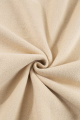 Apricot Solid Fleece Lined Drop Shoulder High Low Sweatshirt Sweatshirts & Hoodies JT's Designer Fashion
