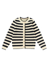 Apricot Stripe Chic Golden Button Cardigan Sweater Cardigans JT's Designer Fashion