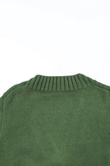Green Front Pockets Buttons Textured Cardigan Sweaters & Cardigans JT's Designer Fashion