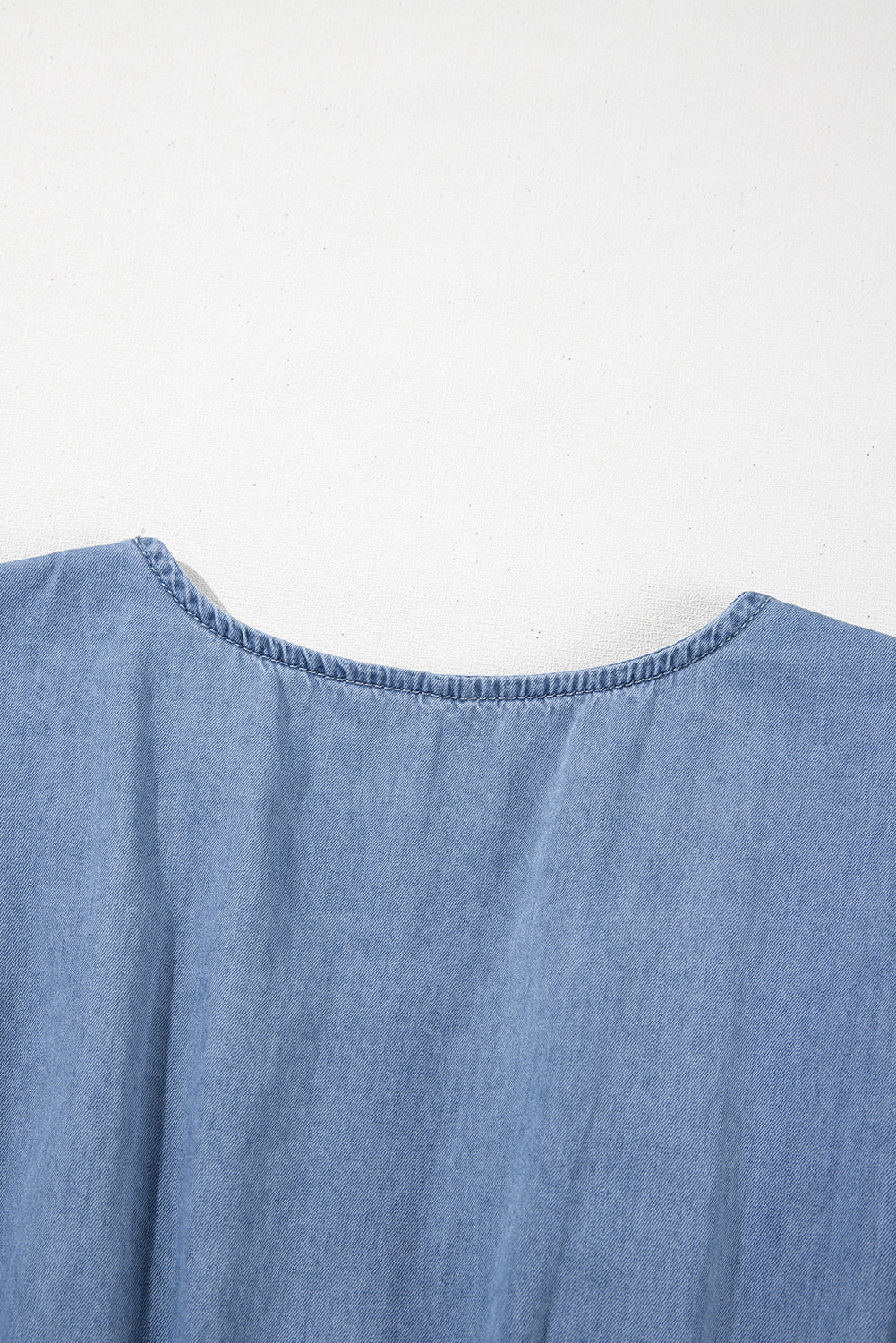 Ashleigh Blue Ruffled V Neck Smocked High Waist Denim Mini Dress Mini Dresses JT's Designer Fashion