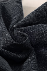 Black Plain Seam Detail Flared Bottom Ankle Length Jeans Jeans JT's Designer Fashion