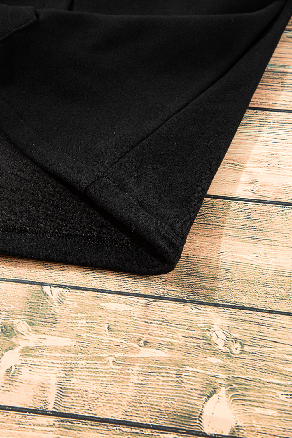 Black Fleece Lined Half Zipper Kangaroo Pockets Loose Hoodie Sweatshirts & Hoodies JT's Designer Fashion