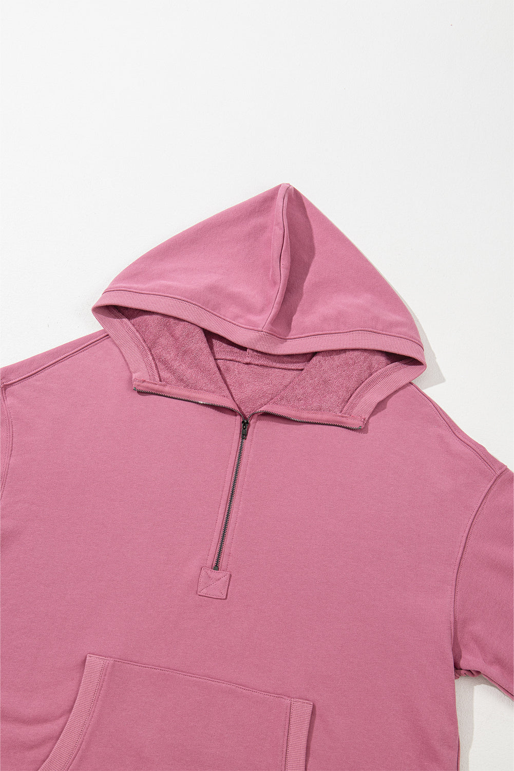Valerian Solid Kangaroo Pocket Half Zipper Oversized Hoodie Sweatshirts & Hoodies JT's Designer Fashion