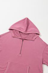 Valerian Solid Kangaroo Pocket Half Zipper Oversized Hoodie Sweatshirts & Hoodies JT's Designer Fashion