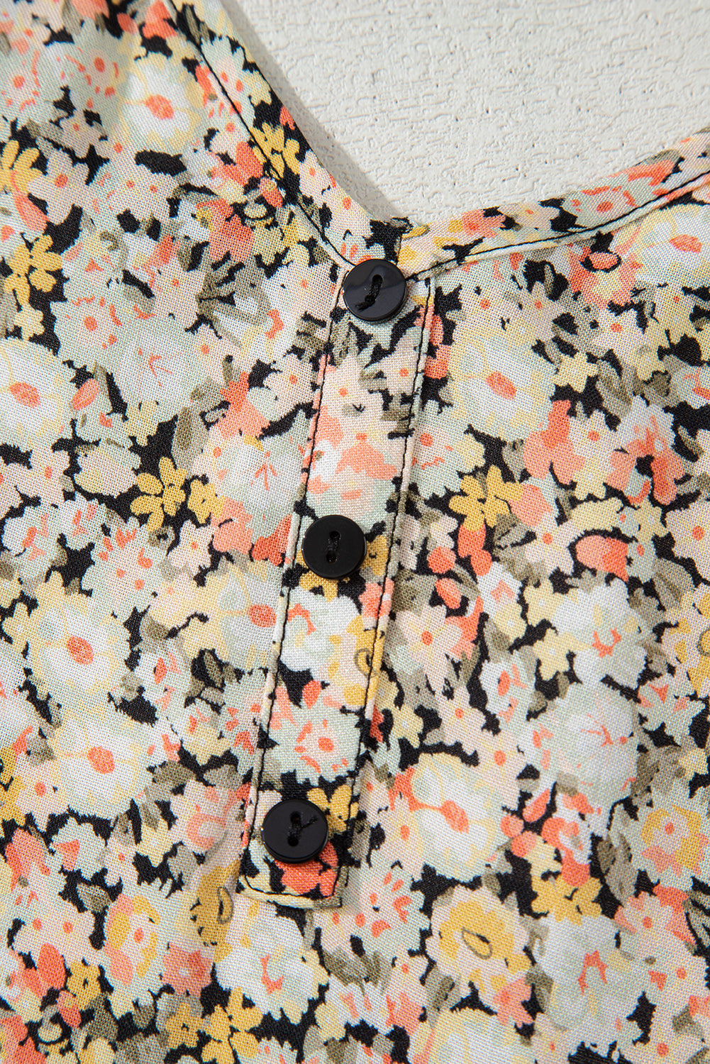 Khaki Boho Floral Printed Tie Waist Flared Sundress Floral Dresses JT's Designer Fashion