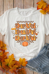 Khaki thankful Crew Neck Thanksgiving Graphic Tee Graphic Tees JT's Designer Fashion