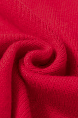 Racing Red Merry Graphic Sequin Sleeve Turtleneck Sweater Sweaters JT's Designer Fashion