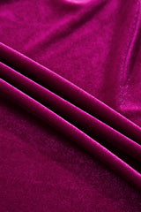 Red Dahlia Velvet Short Sleeve Shirred Waist Tiered Long Dress Maxi Dresses JT's Designer Fashion