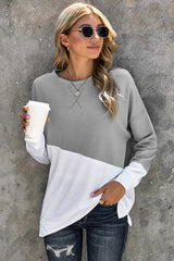 Patchwork Dropped Shoulder Sweatshirt Sweatshirts & Hoodies JT's Designer Fashion