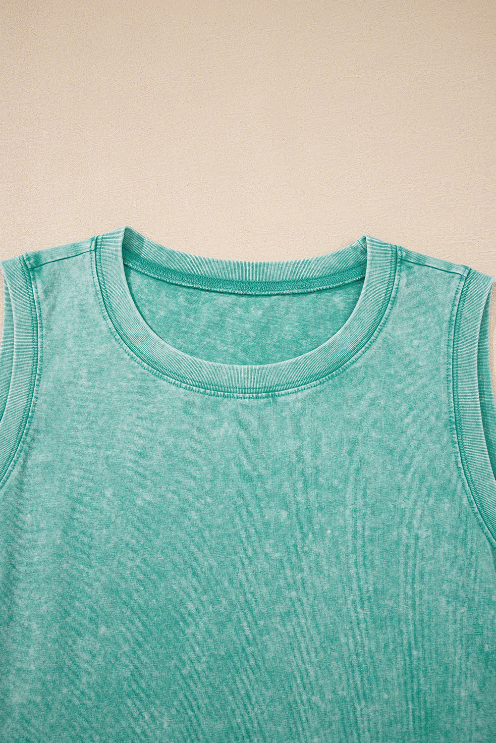 Sea Green Mineral Wash Tank Mini Dress with Pockets Mini Dresses JT's Designer Fashion
