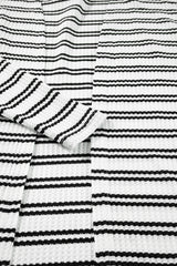Black Stripe Print Open Front Duster Cardigan Cardigans JT's Designer Fashion