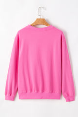 Bonbon Plain Drop Shoulder Crewneck Pullover Sweatshirt Sweatshirts & Hoodies JT's Designer Fashion