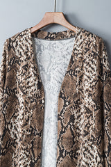 Snake Print Long Cardigan Sweaters & Cardigans JT's Designer Fashion
