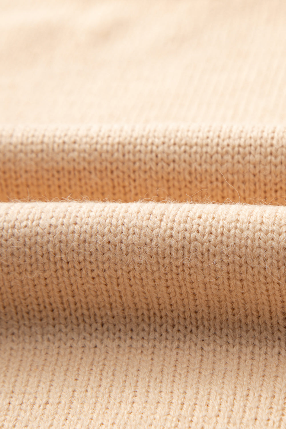 Pale Chestnut Color Block Turtle Neck Drop Shoulder Knit Sweater Sweaters JT's Designer Fashion